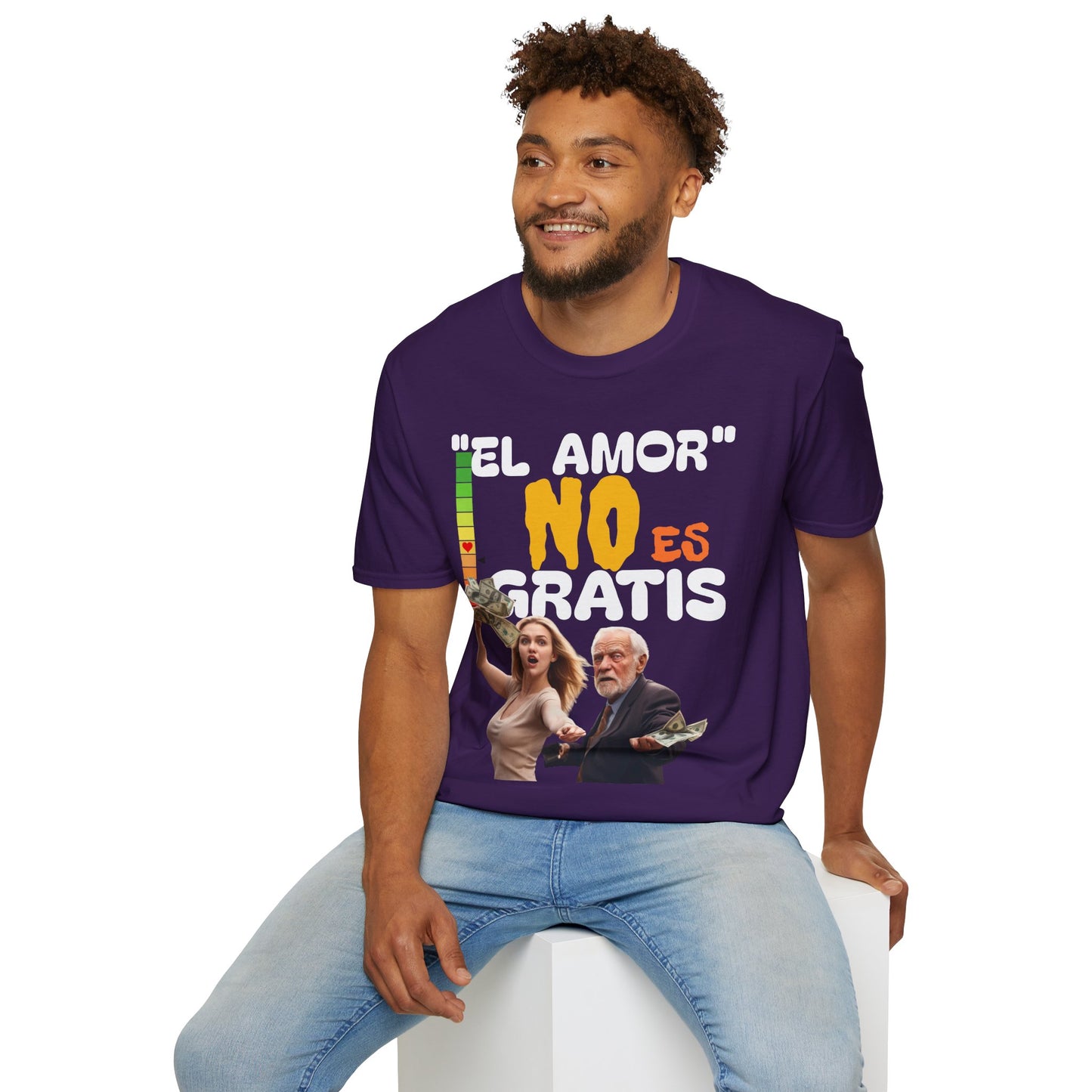 CAMISETA HOMBRE ALFA "EL AMOR NO ES GRATIS".(USA)