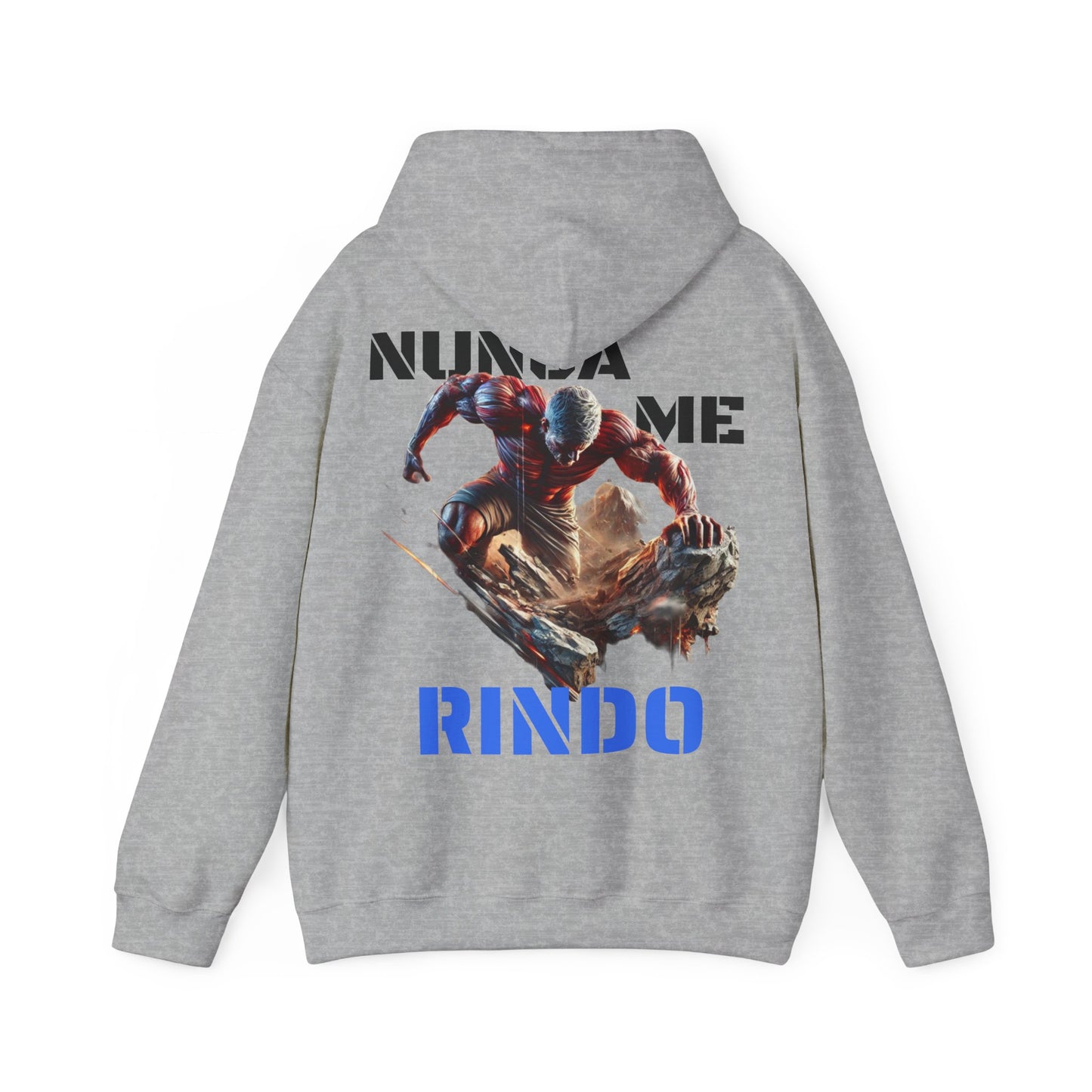 SUDADERA CON GORRO"NUNCA ME RINDO". (EUROPA).
