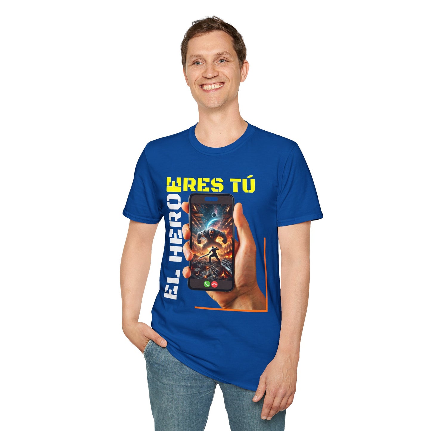 CAMISETA HOMBRE ALFA "EL HÉROE ERES TÚ".(USA).