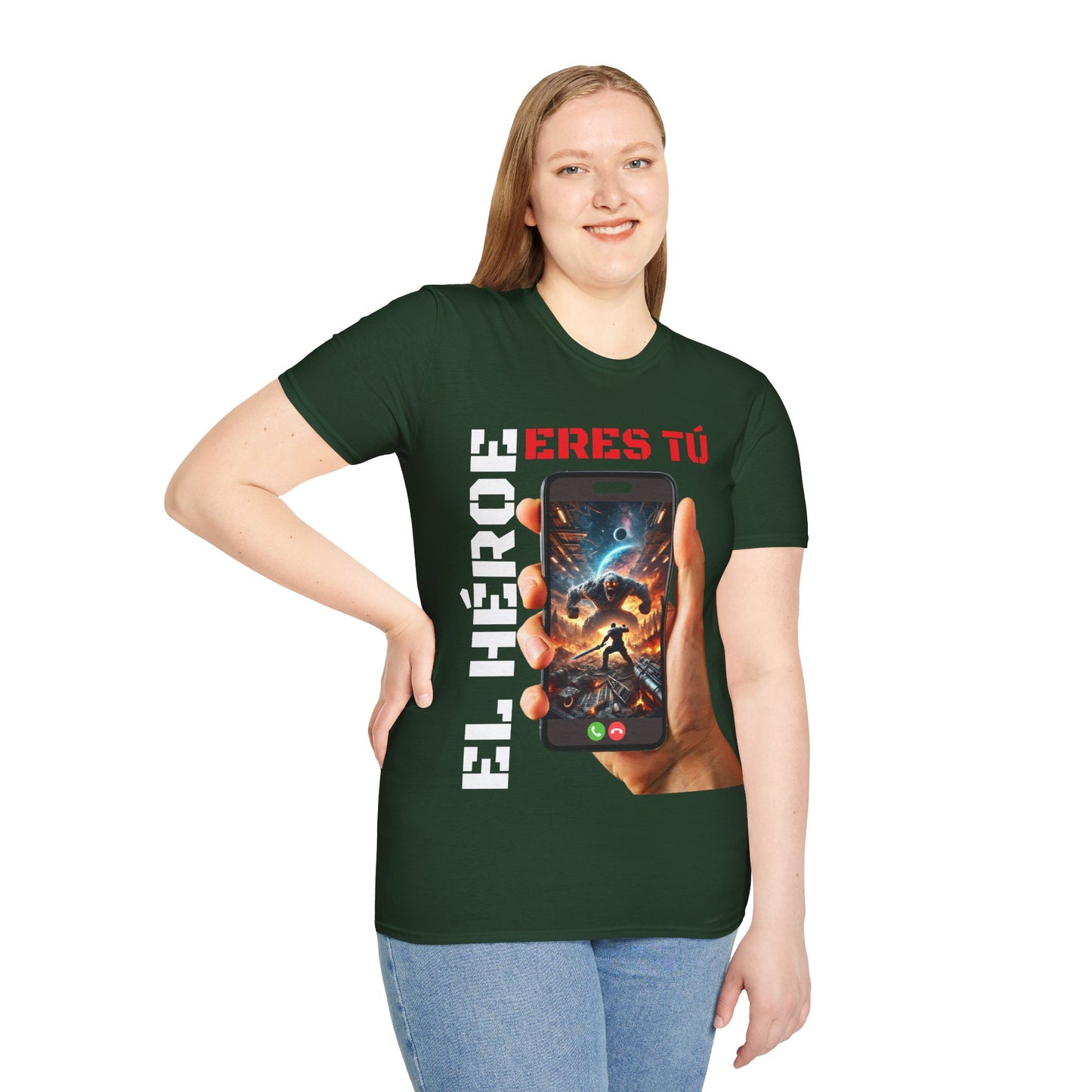 CAMISETA HOMBRE ALFA "EL HÉROE ERES TÚ".(EUROPA).