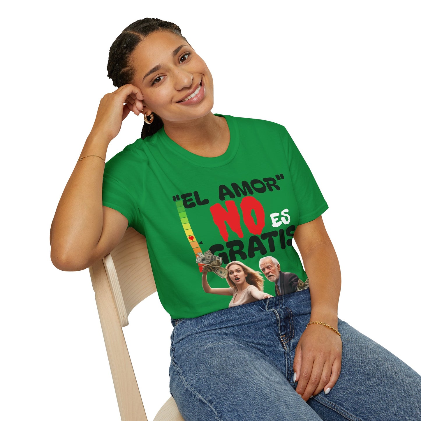 CAMISETA HOMBRE ALFA "EL AMOR NO ES GRATIS".(USA)