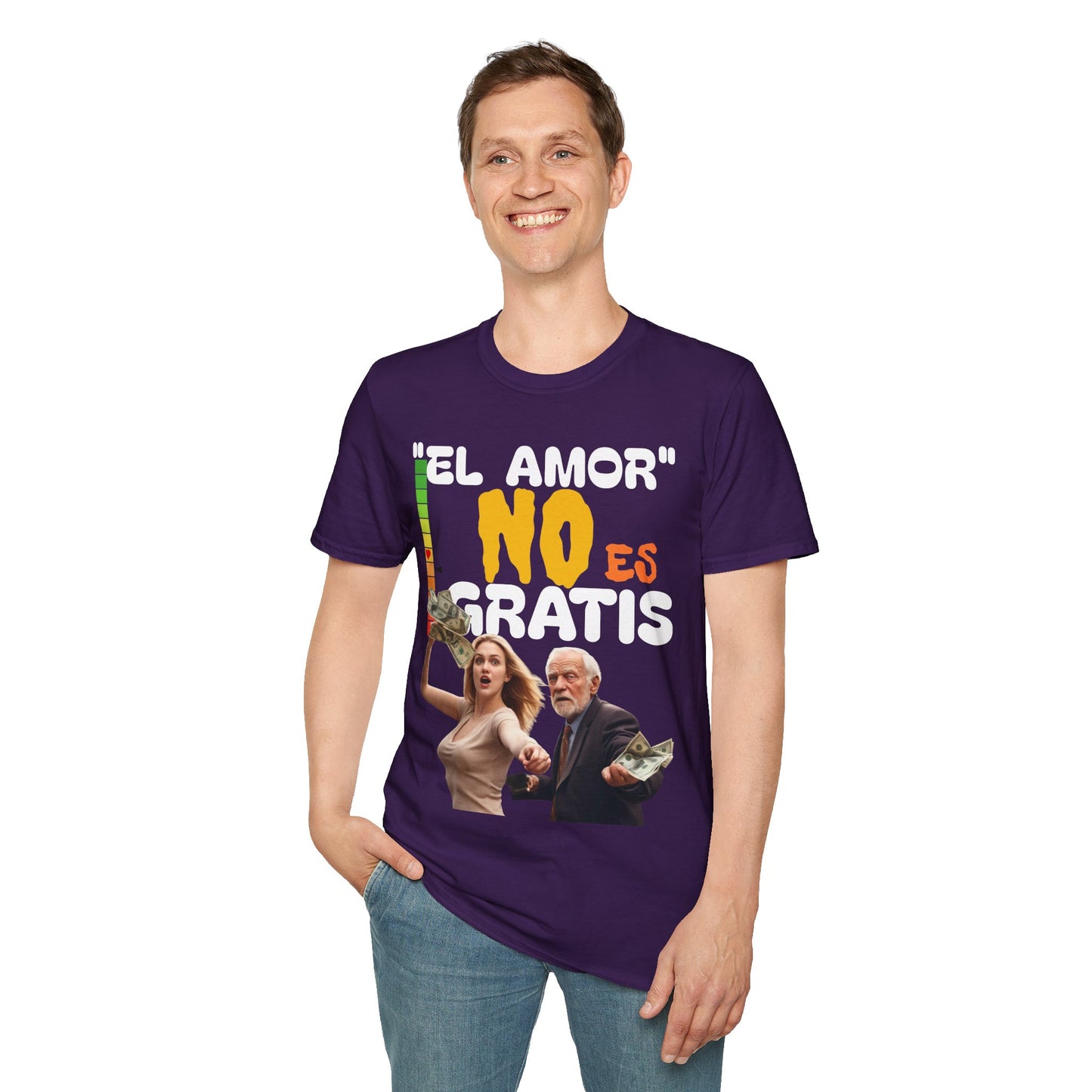 CAMISETA HOMBRE ALFA "EL AMOR NO ES GRATIS".(USA)