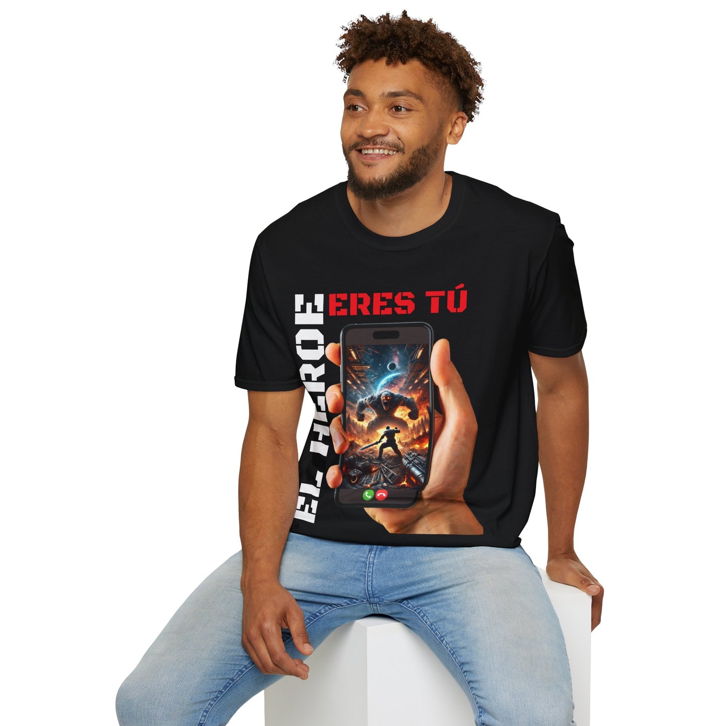 CAMISETA HOMBRE ALFA "EL HÉROE ERES TÚ".(EUROPA).