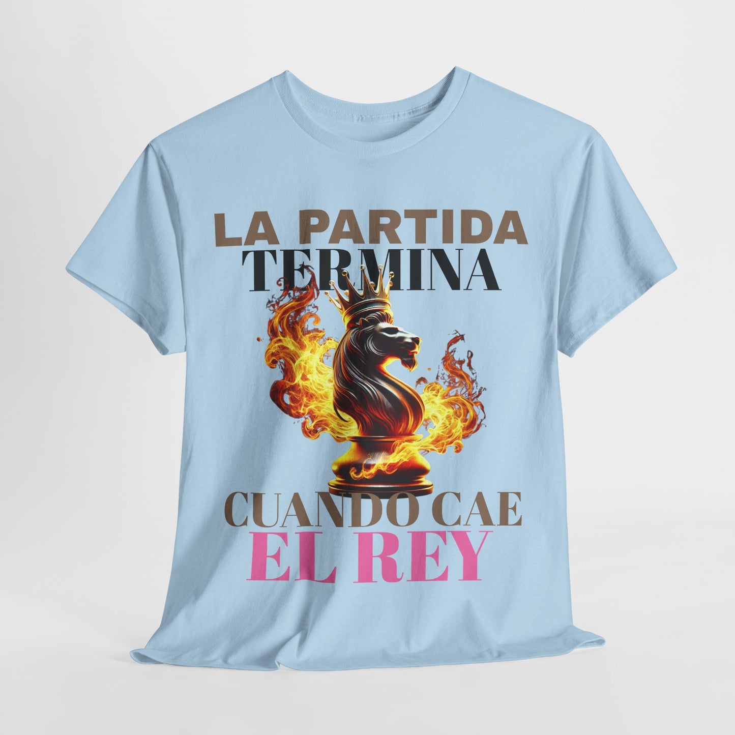 CAMISETA HOMBRE ALFA "LA PARTIDA TERMINA CUANDO CAE EL REY".(EUROPA)