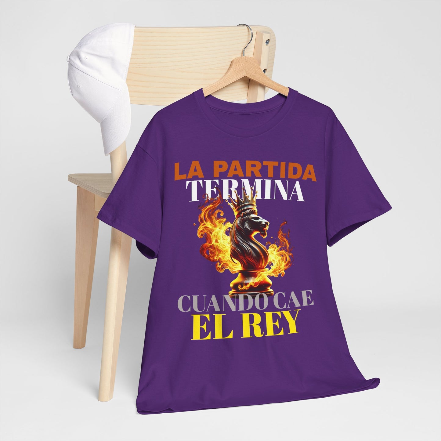 CAMISETA HOMBRE ALFA "LA PARTIDA TERMINA CUANDO CAE EL REY".(EUROPA)