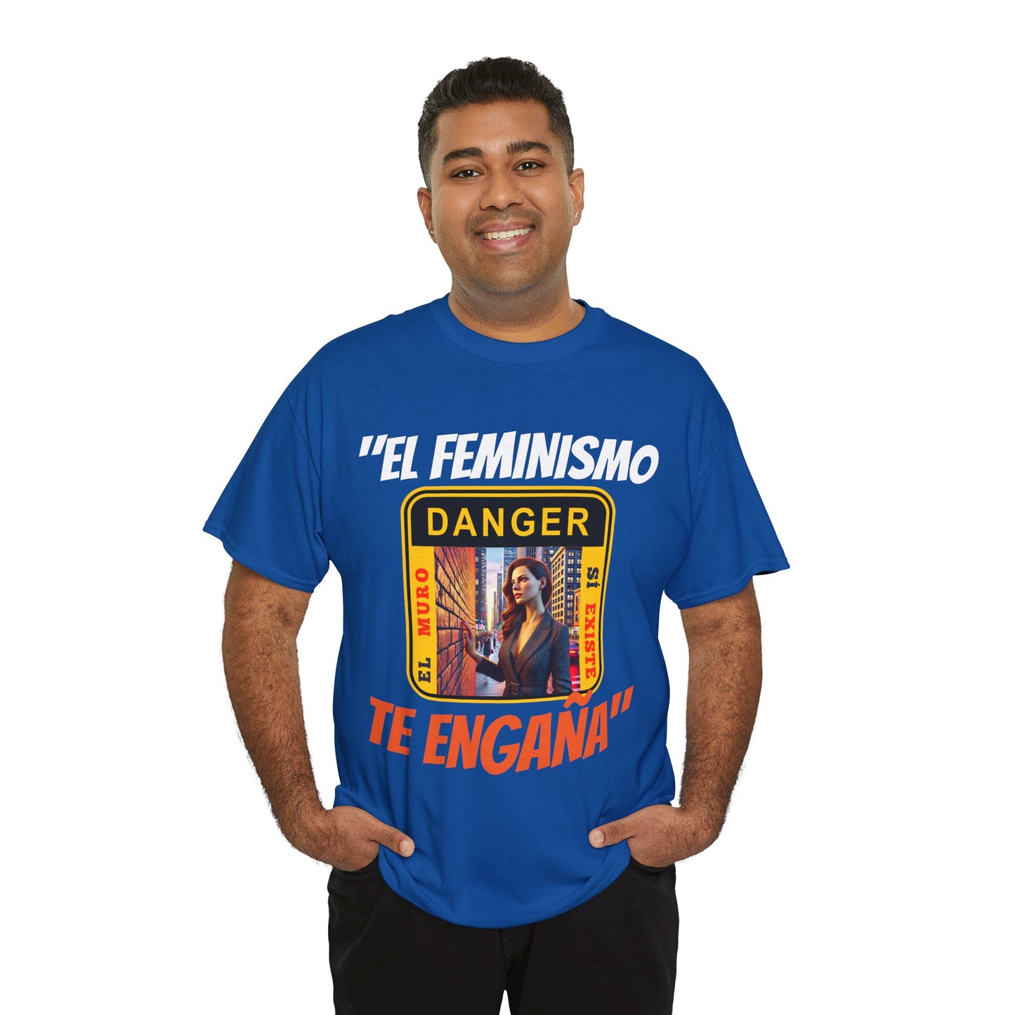 CAMISETA HOMBRE ALFA "EL FEMINISMO TE ENGAÑA".(EUROPA)
