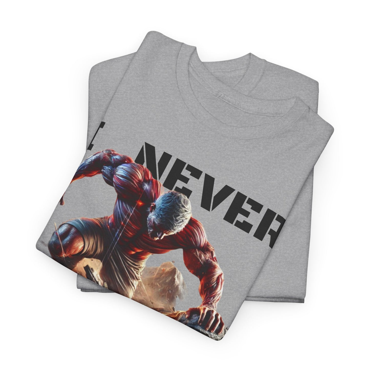 CAMISETA HOMBRE ALFA "I NEVER GIVE UP".(USA).