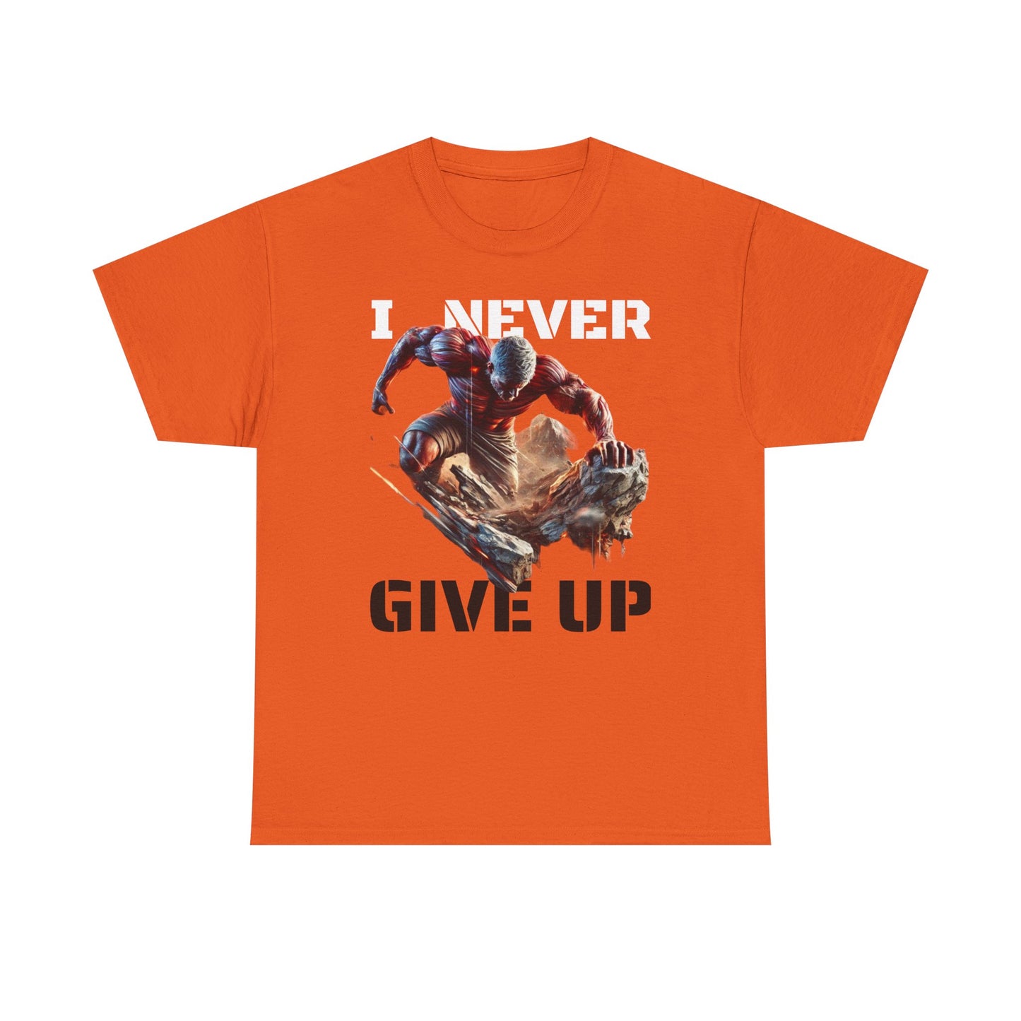 CAMISETA HOMBRE ALFA "I NEVER GIVE UP".(USA).