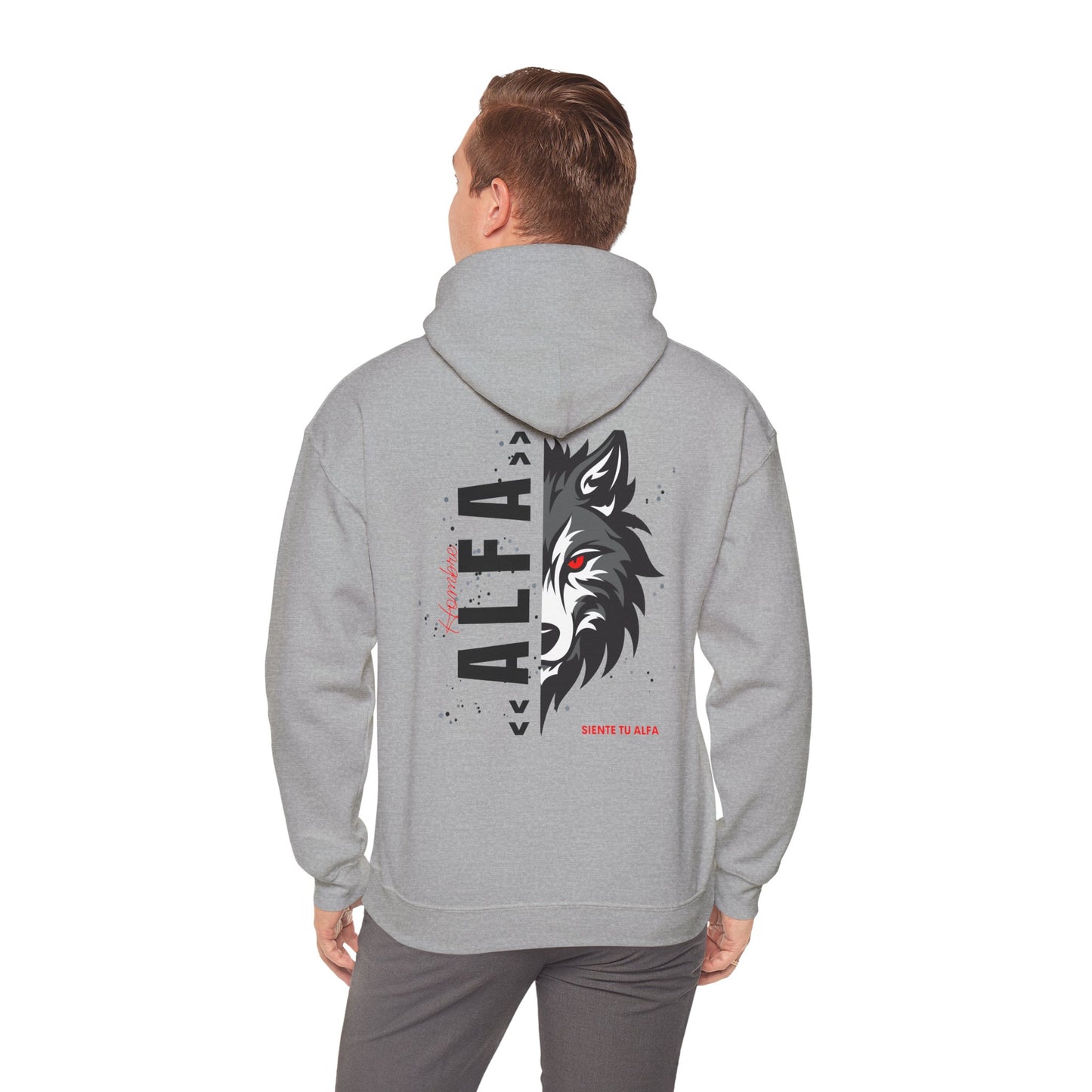 SUDADERA CON GORRO "SIENTE TU ALFA". (EUROPA).