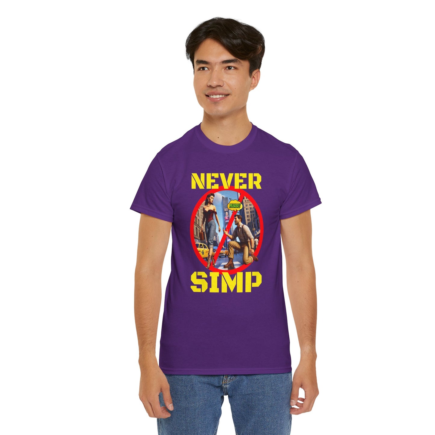 CAMISETA HOMBRE ALFA "NEVER SIMP". (USA)