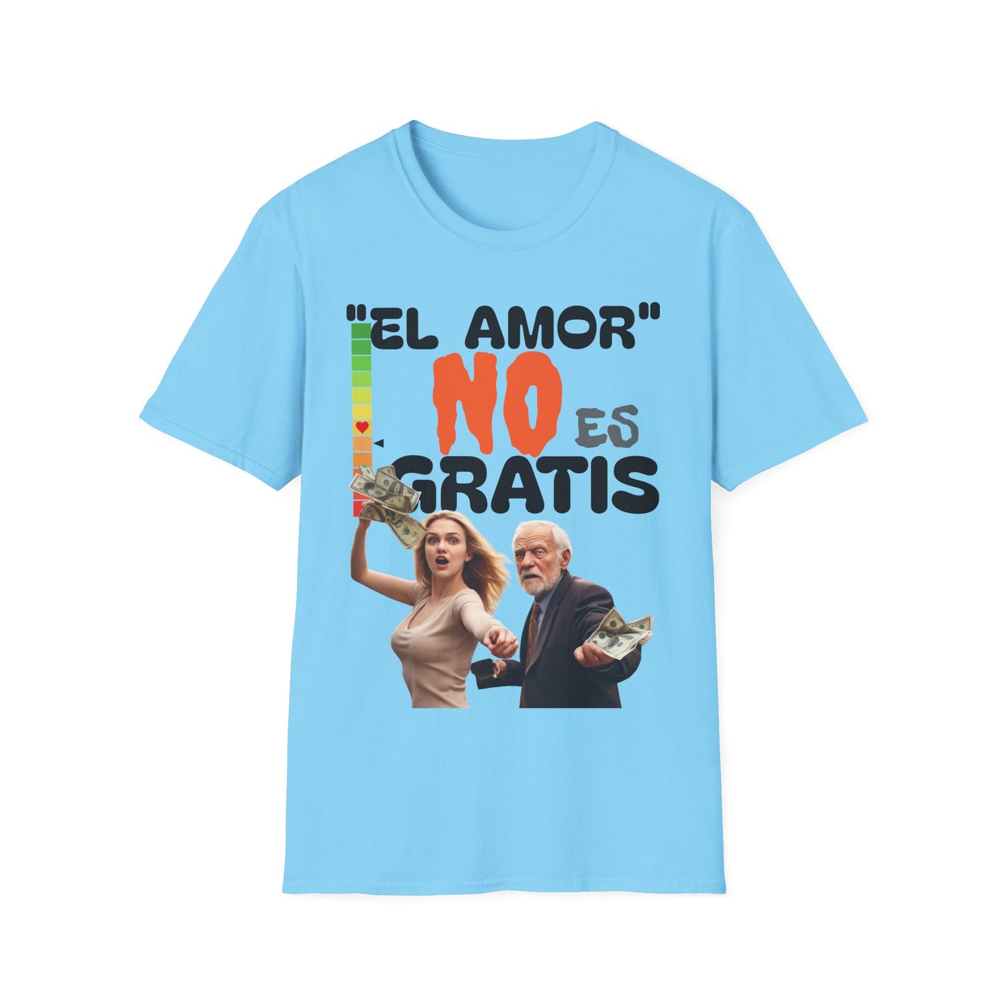CAMISETA HOMBRE ALFA "EL AMOR NO ES GRATIS".(USA)