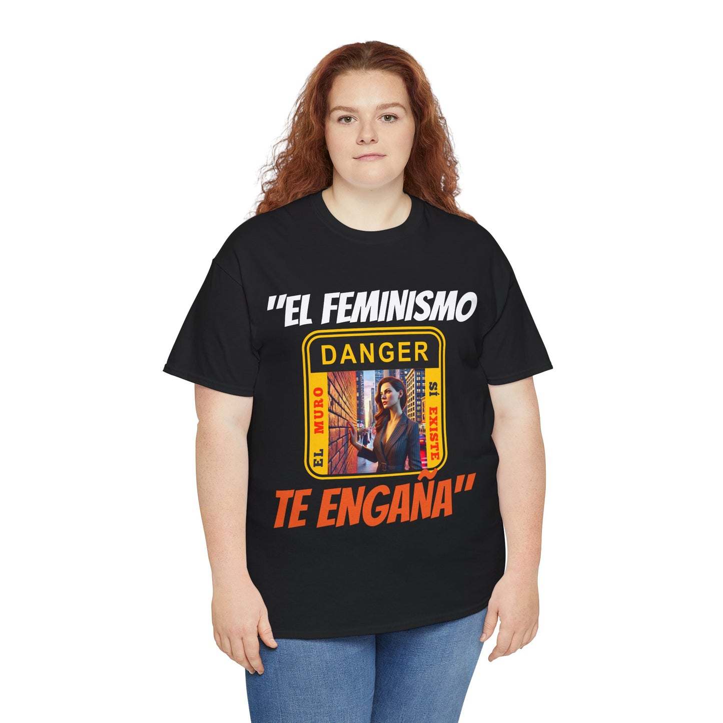 CAMISETA HOMBRE ALFA "EL FEMINISMO TE ENGAÑA".(EUROPA)