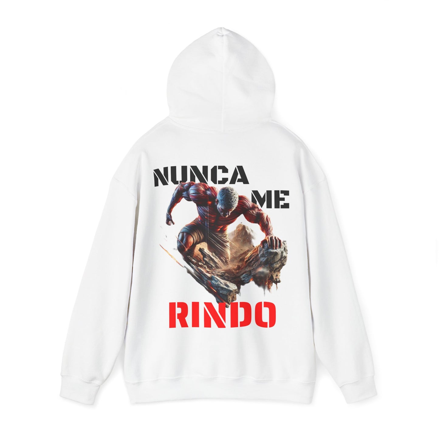 SUDADERA CON GORRO"NUNCA ME RINDO". (EUROPA).
