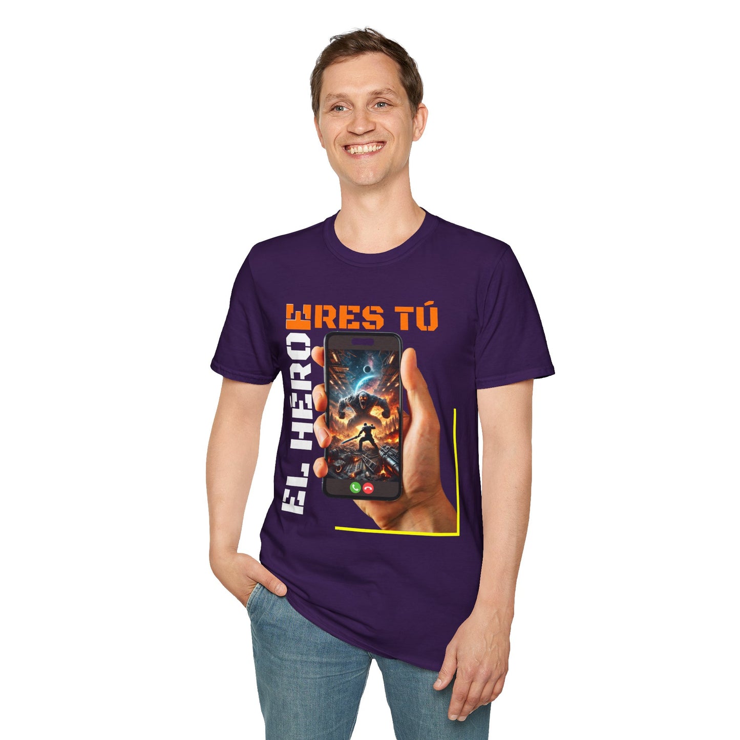 CAMISETA HOMBRE ALFA "EL HÉROE ERES TÚ".(USA).