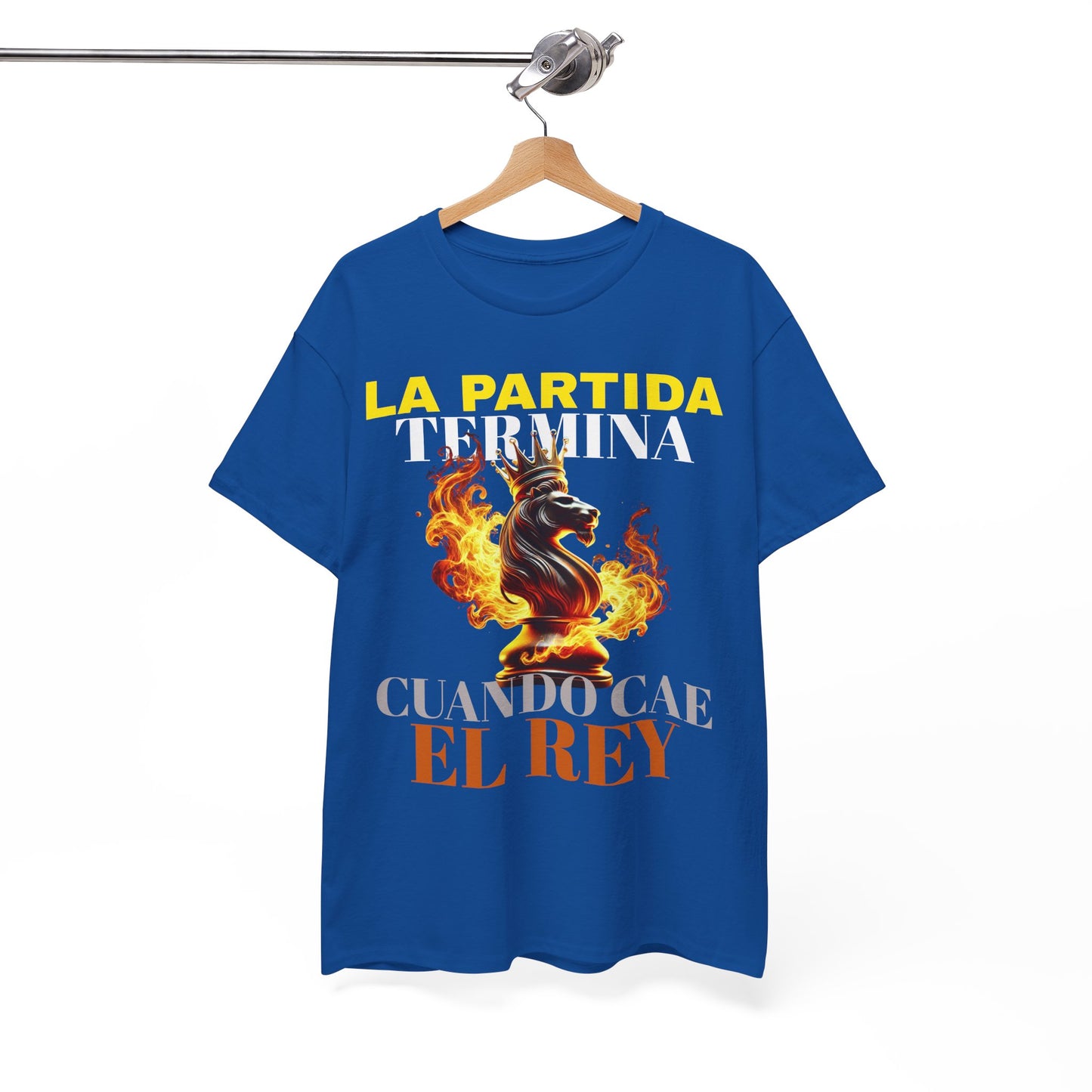CAMISETA HOMBRE ALFA "LA PARTIDA TERMINA CUANDO CAE EL REY".(EUROPA)