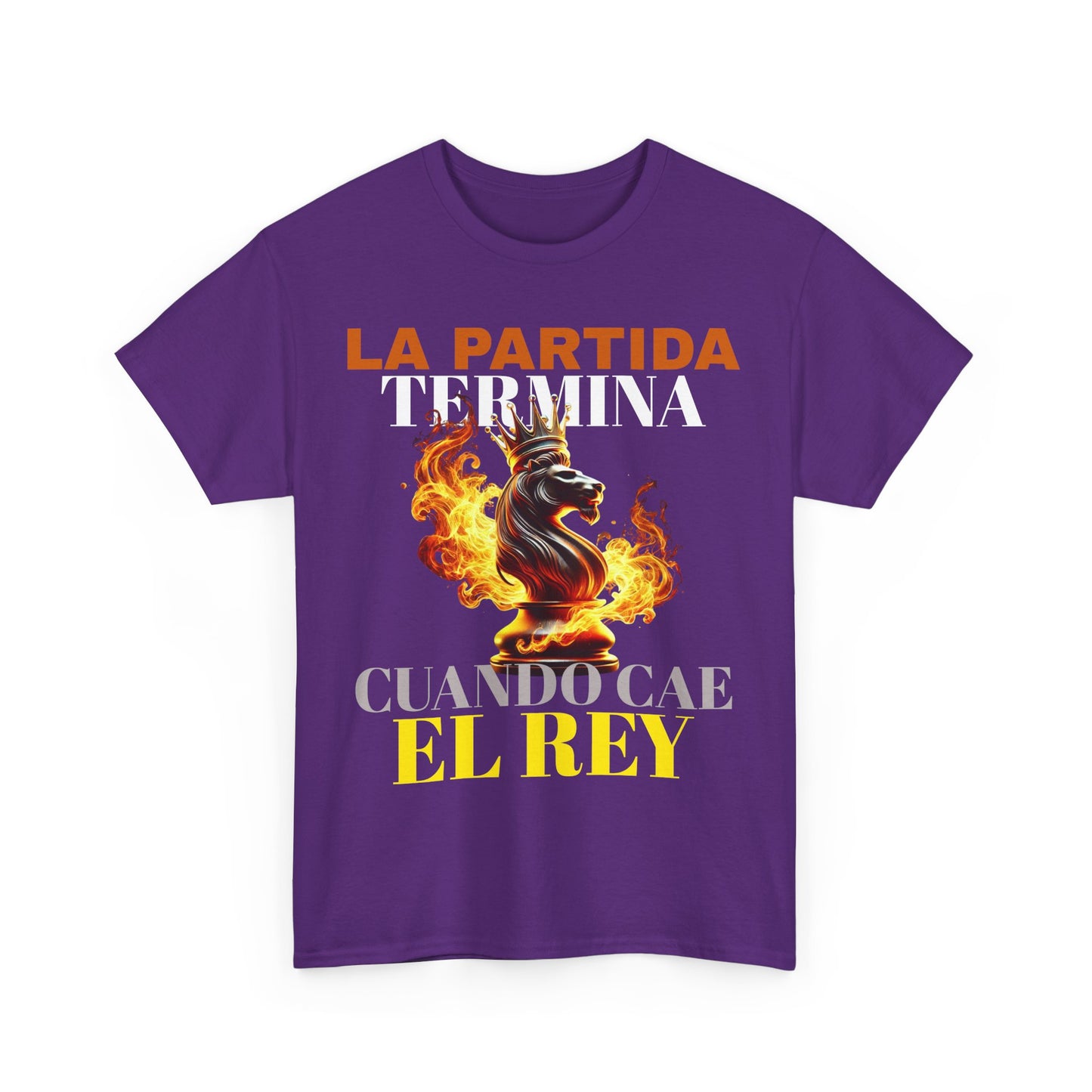 CAMISETA HOMBRE ALFA "LA PARTIDA TERMINA CUANDO CAE EL REY".(EUROPA)