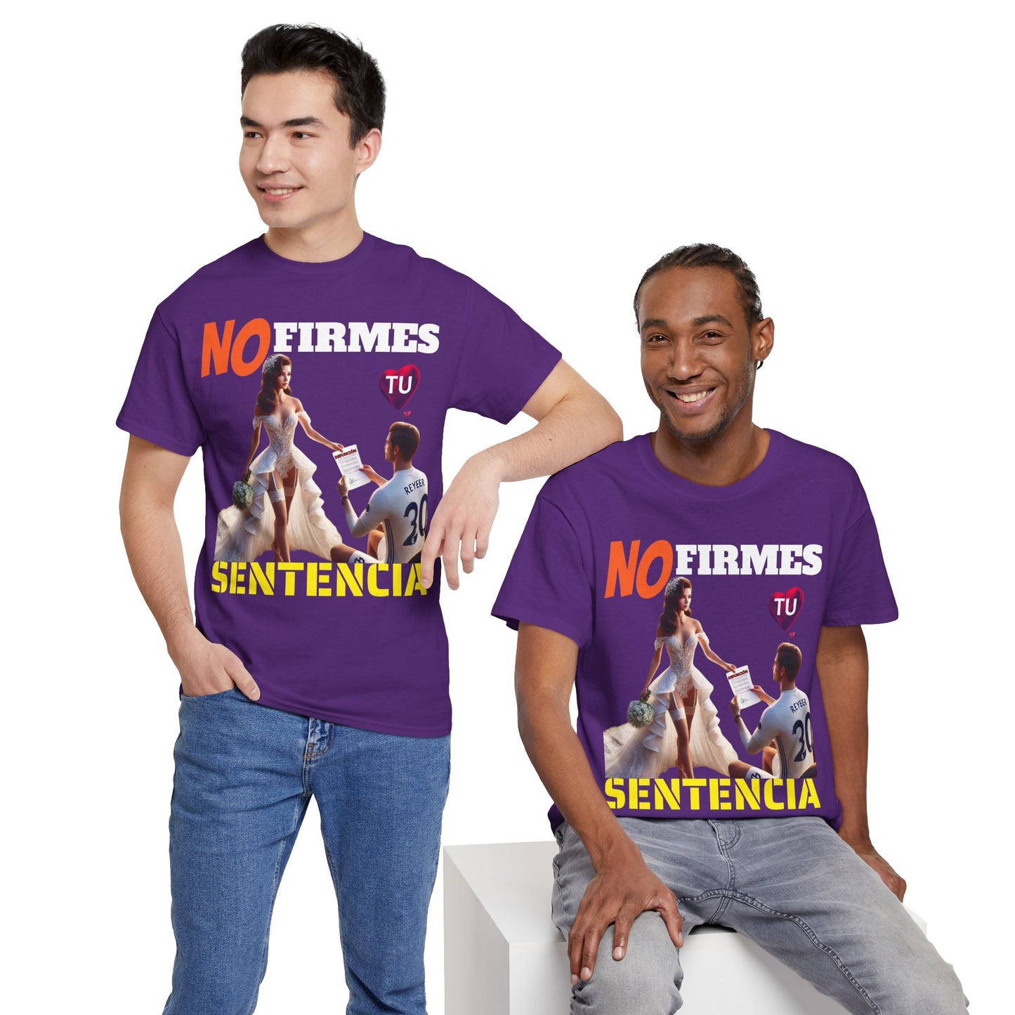 CAMISETA HOMBRE ALFA "NO FIRMES TU SENTENCIA".(EUROPA)