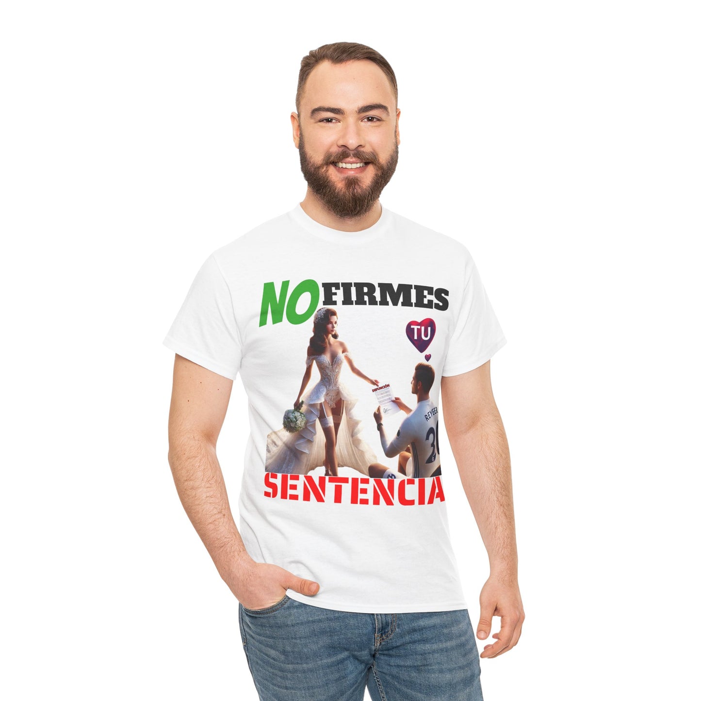 CAMISETA HOMBRE ALFA "NO FIRMES TU SENTENCIA".(EUROPA)