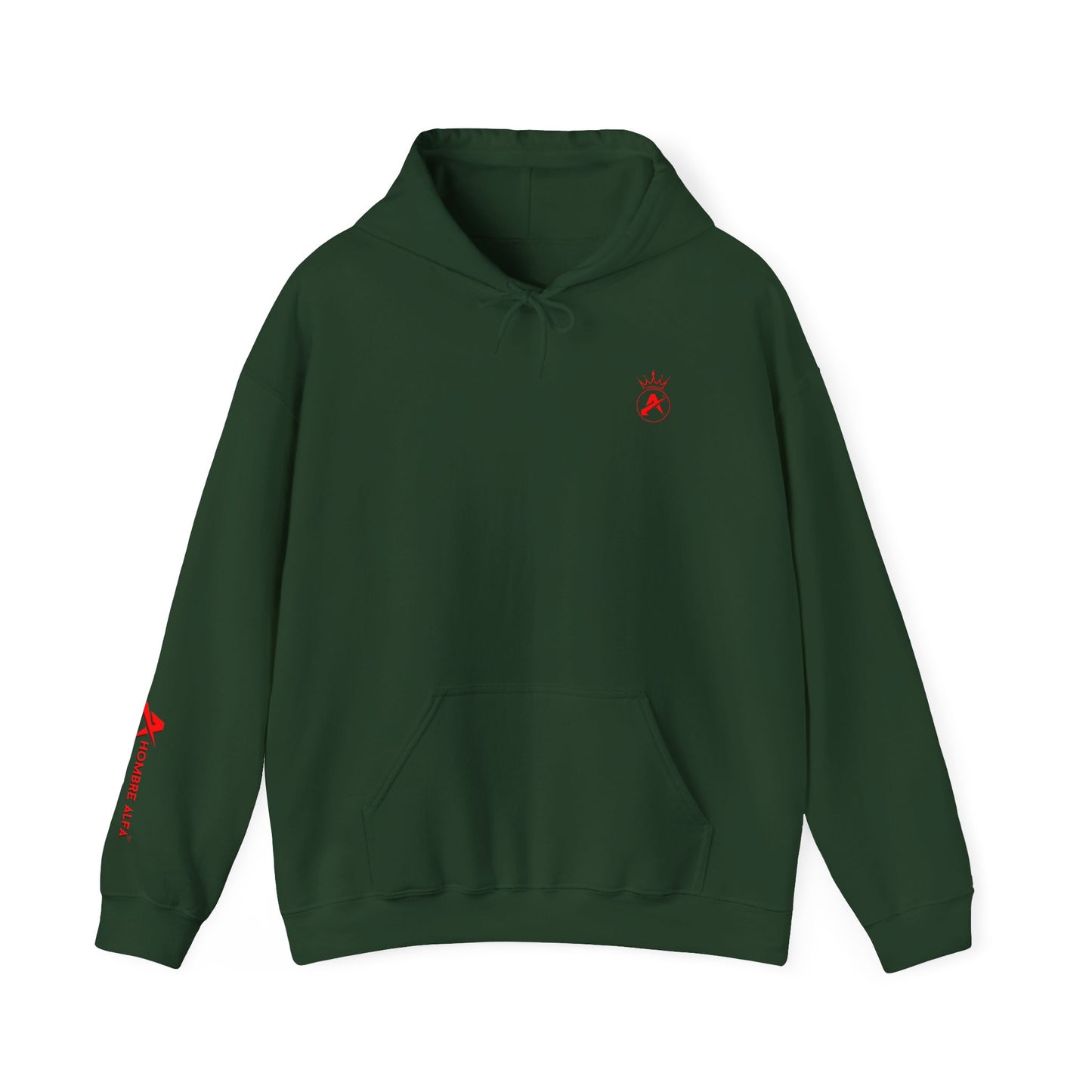 SUDADERA CON GORRO HOMBRE ALFA, "SIEMPRE FUERTES".(USA).