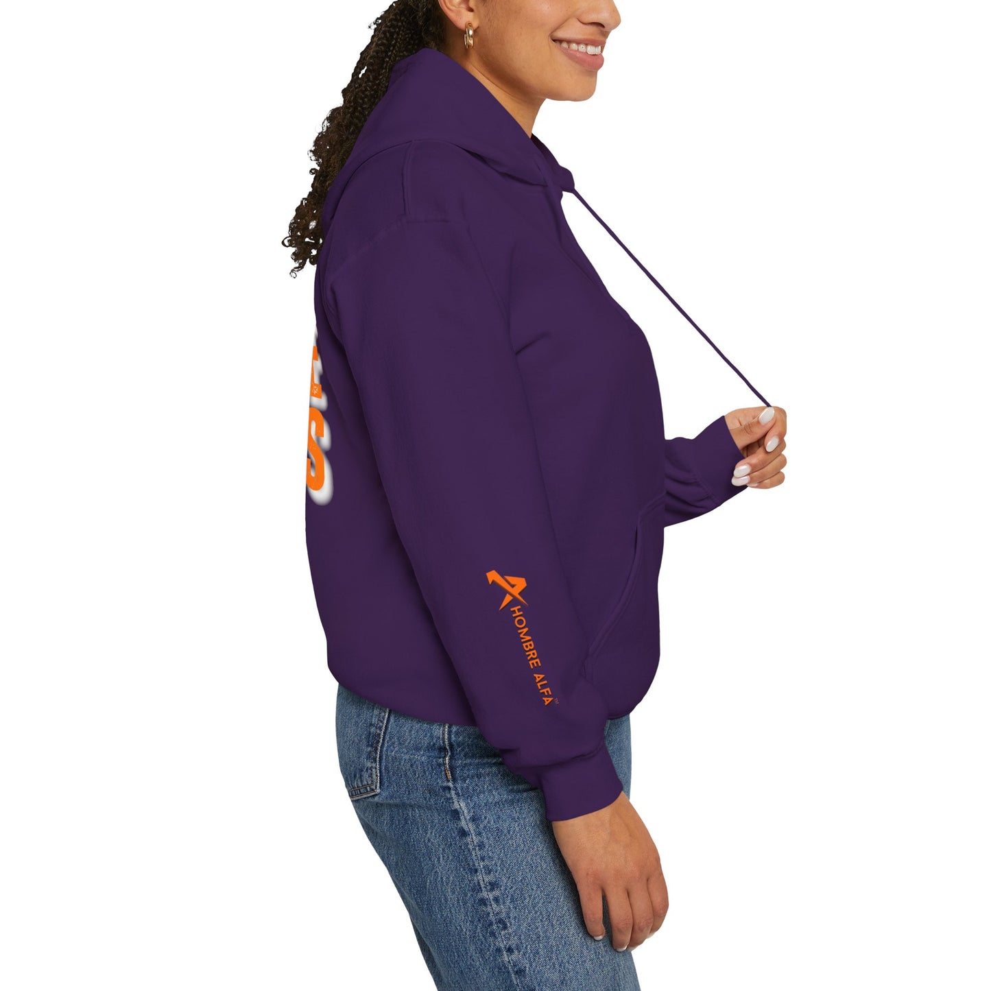 SUDADERA CON GORRO HOMBRE ALFA, "SIEMPRE FUERTES".(USA).