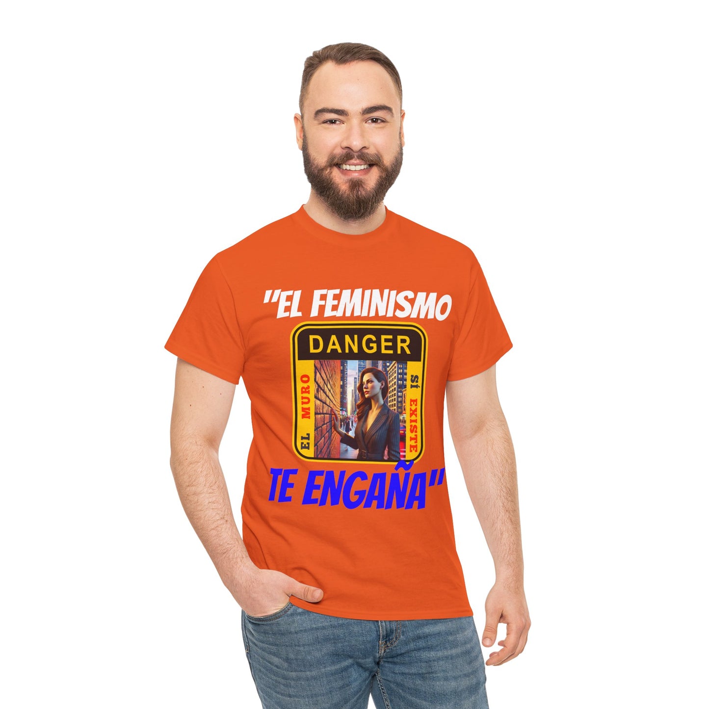 CAMISETA HOMBRE ALFA "EL FEMINISMO TE ENGAÑA".(EUROPA)