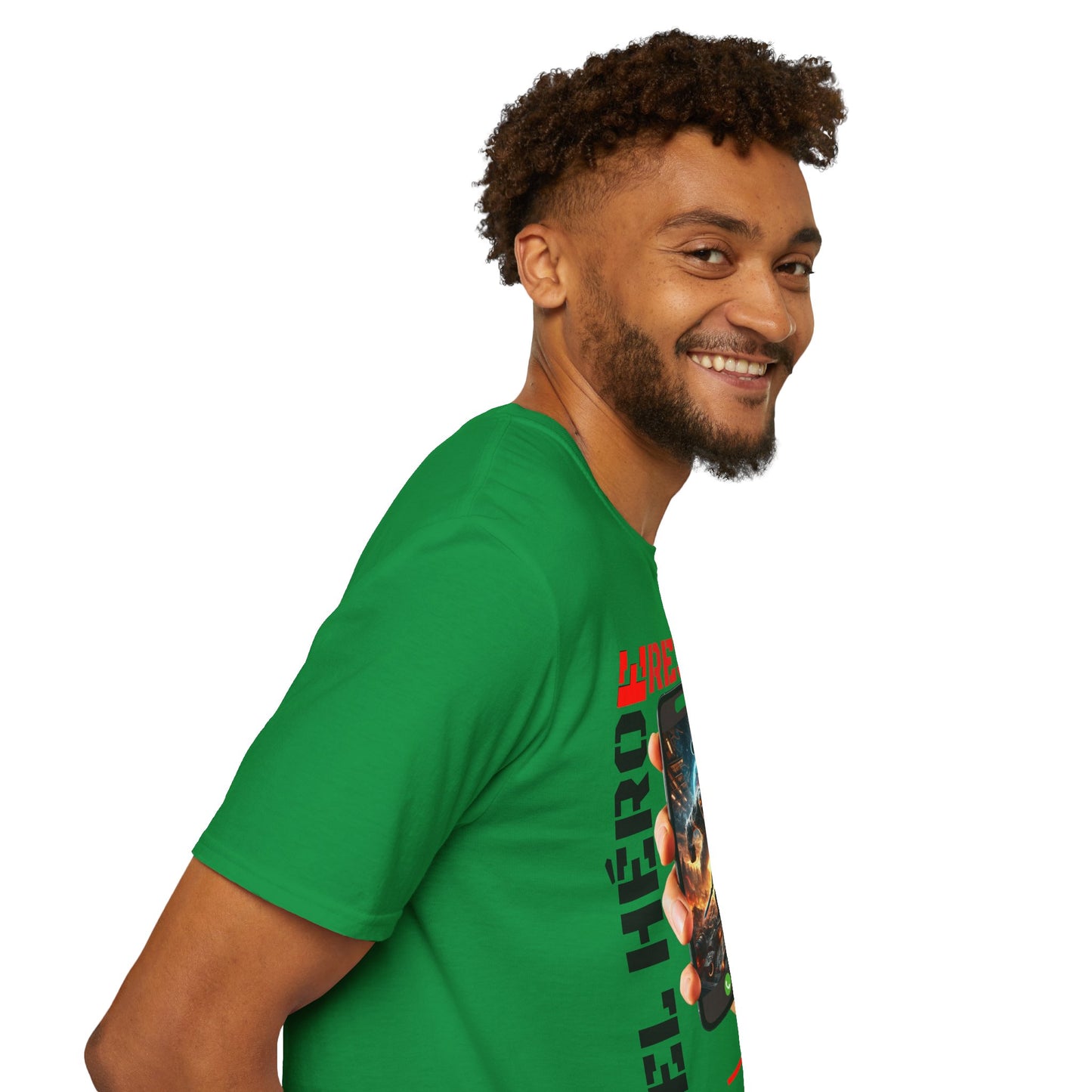 CAMISETA HOMBRE ALFA "EL HÉROE ERES TÚ".(USA).