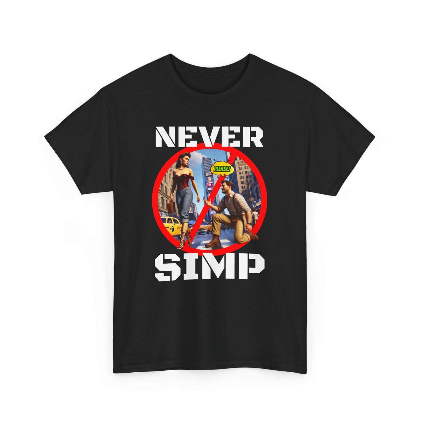 CAMISETA HOMBRE ALFA "NEVER SIMP". (USA)