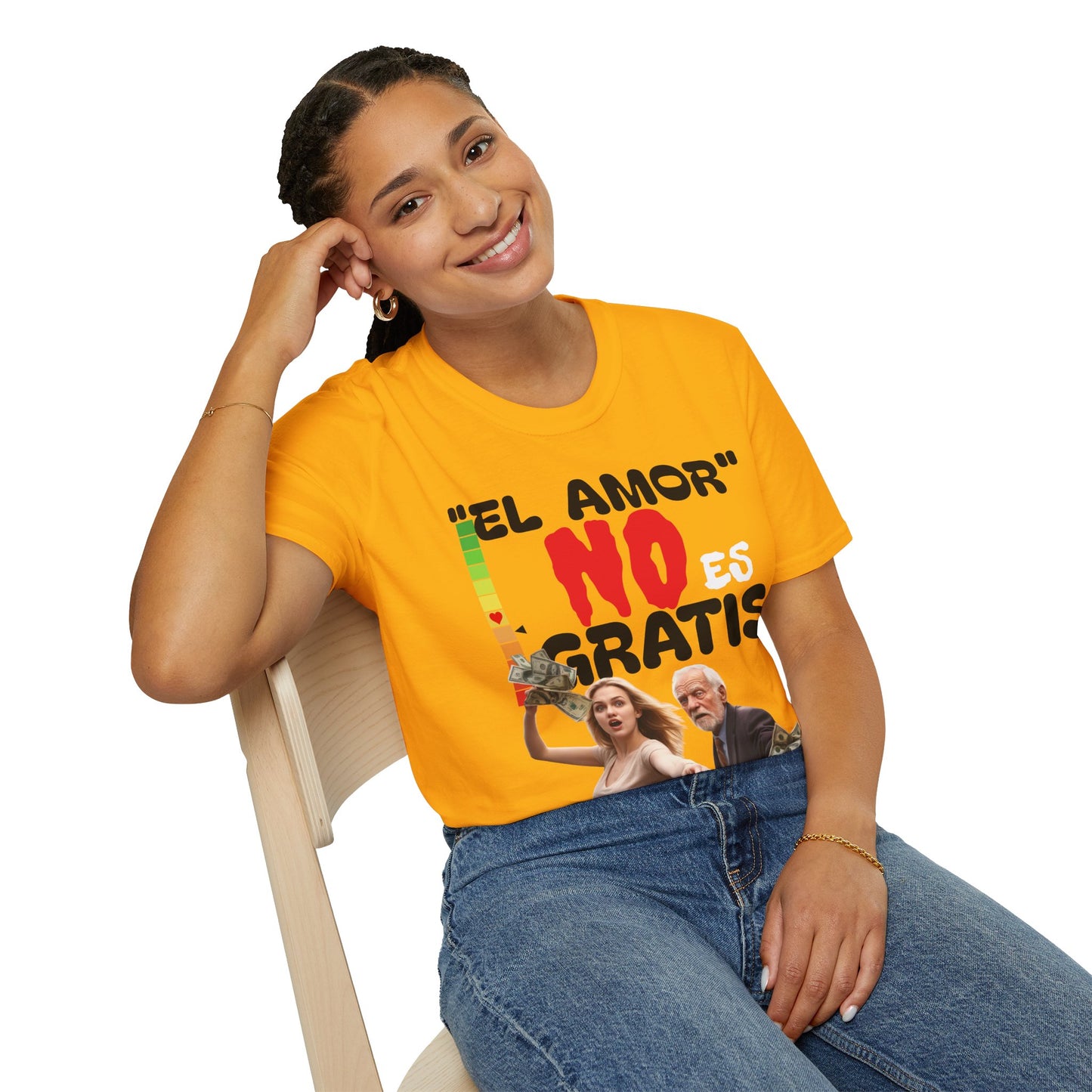 CAMISETA HOMBRE ALFA "EL AMOR NO ES GRATIS".(USA)