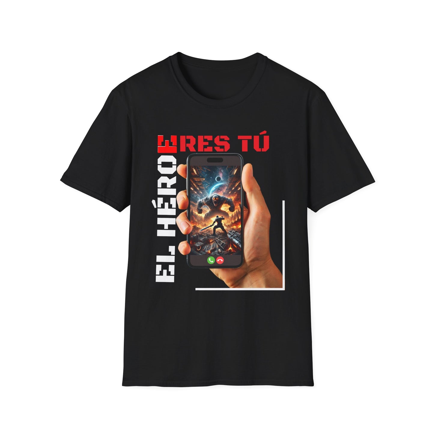 CAMISETA HOMBRE ALFA "EL HÉROE ERES TÚ".(USA).