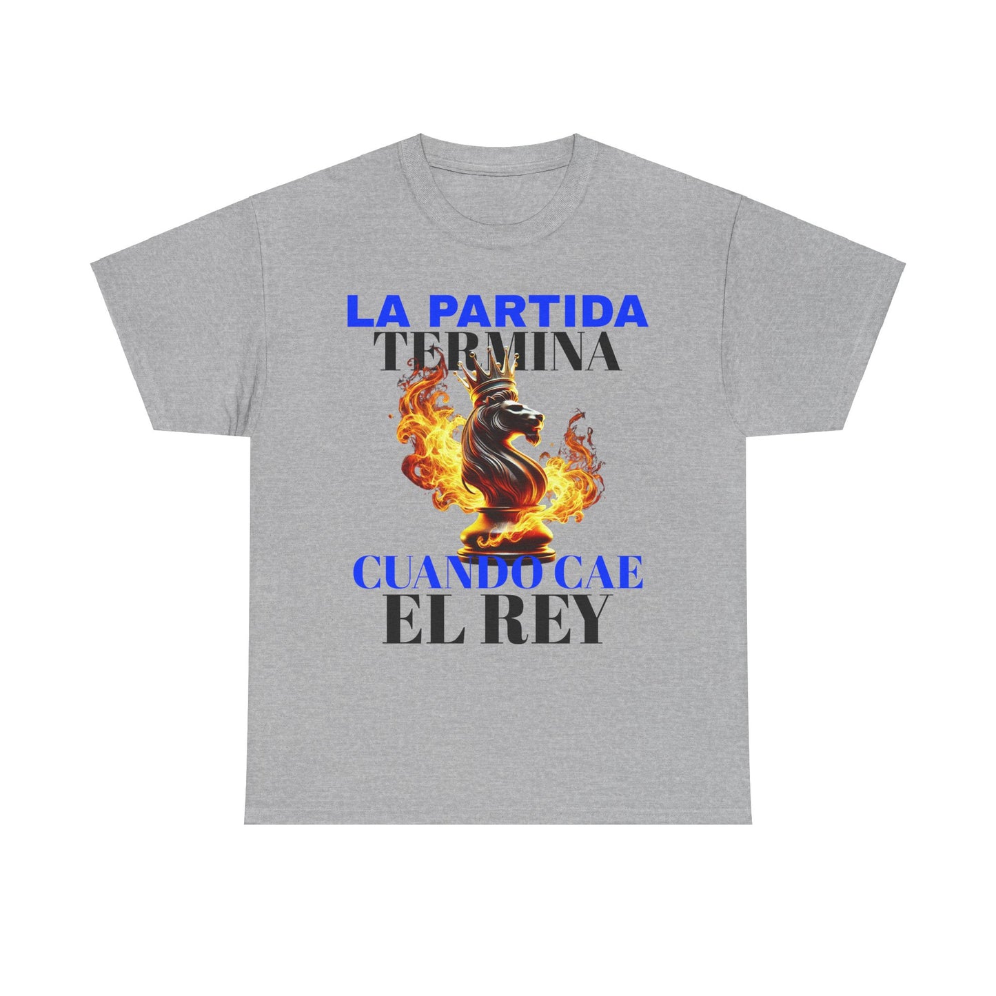 CAMISETA HOMBRE ALFA "LA PARTIDA TERMINA CUANDO CAE EL REY".(EUROPA)