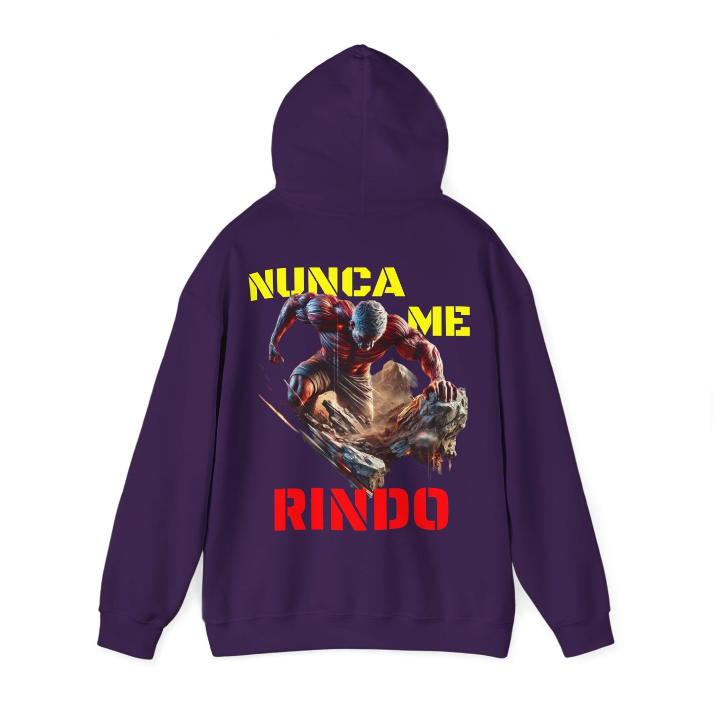 SUDADERA CON GORRO"NUNCA ME RINDO". (EUROPA).