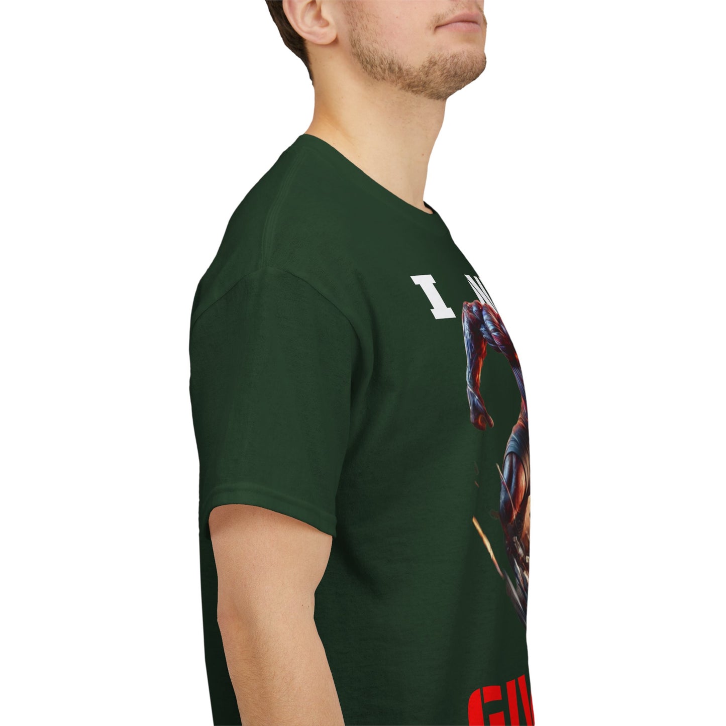 CAMISETA HOMBRE ALFA "I NEVER GIVE UP".(USA).
