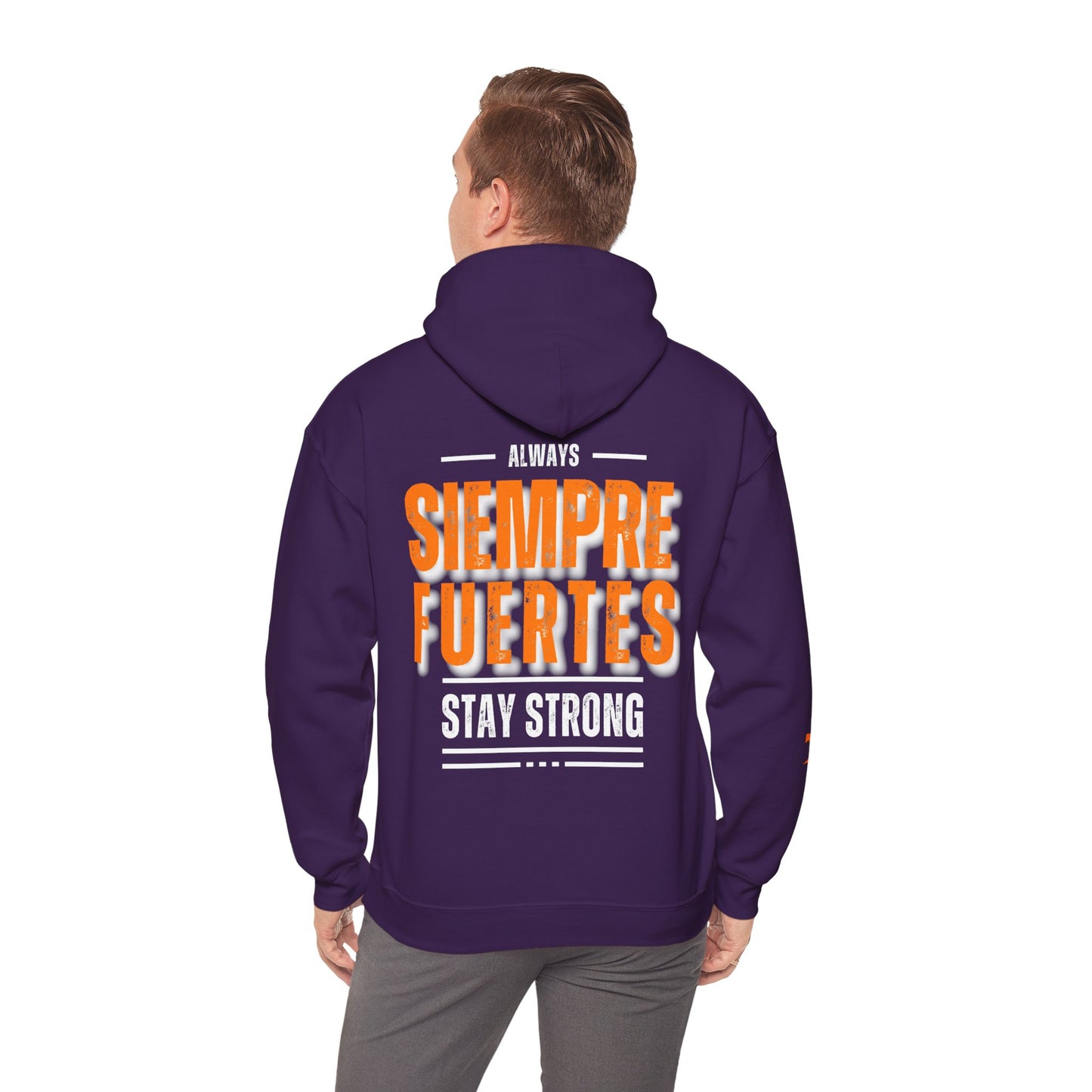 SUDADERA CON GORRO HOMBRE ALFA, "SIEMPRE FUERTES".(USA).