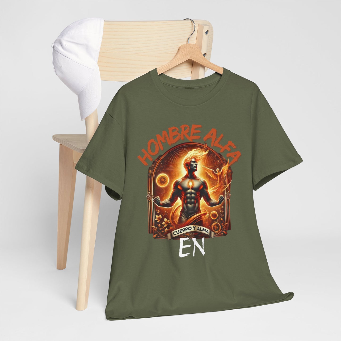 CAMISETA HOMBRE ALFA " EN CUERPO Y ALMA".(USA).
