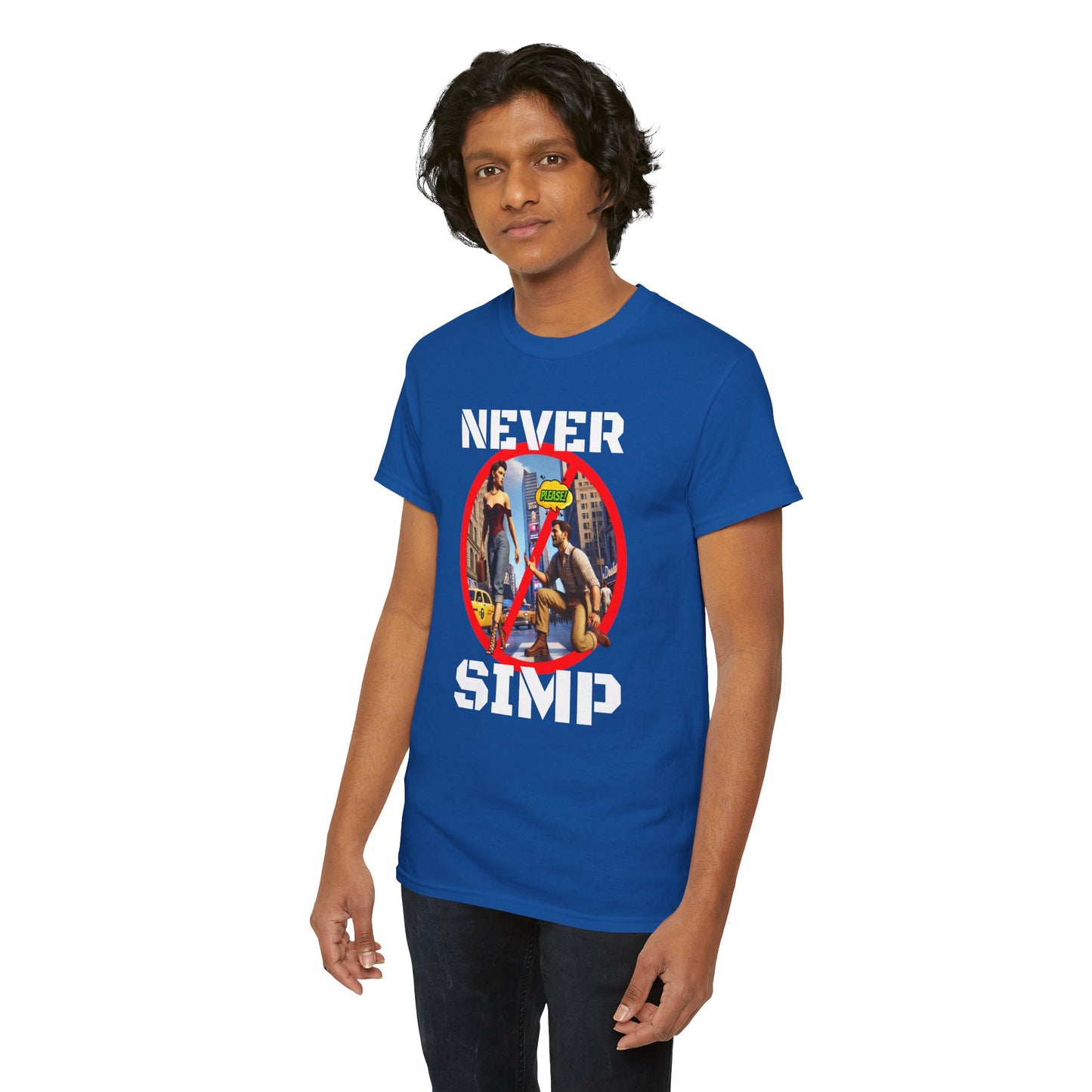 CAMISETA HOMBRE ALFA "NEVER SIMP". (USA)
