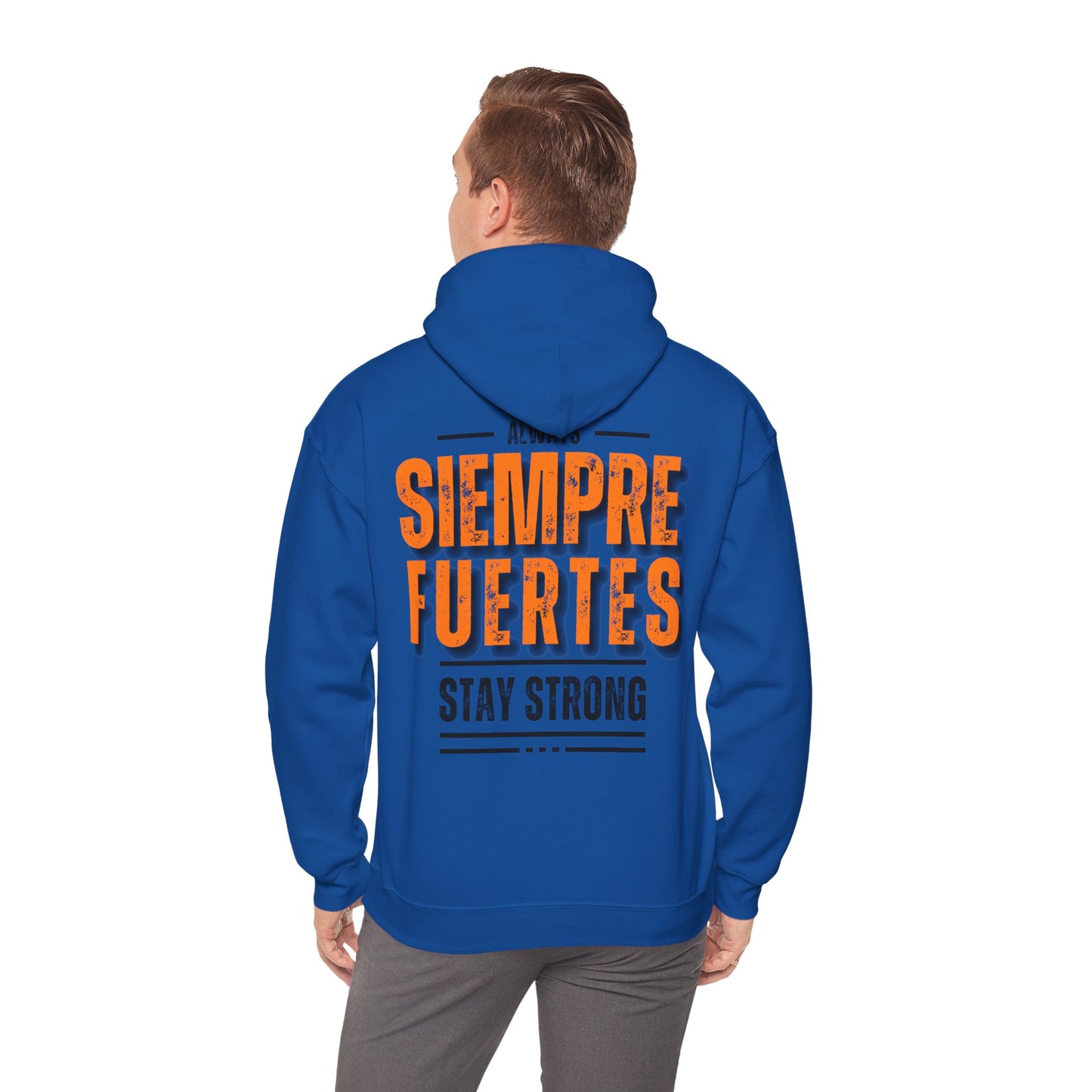 SUDADERA CON GORRO "SIEMPRE FUERTES". (EUROPA).