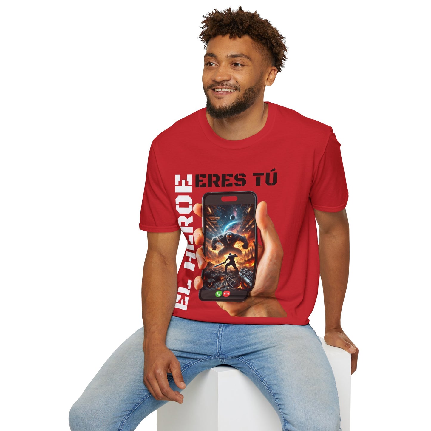 CAMISETA HOMBRE ALFA "EL HÉROE ERES TÚ".(EUROPA).