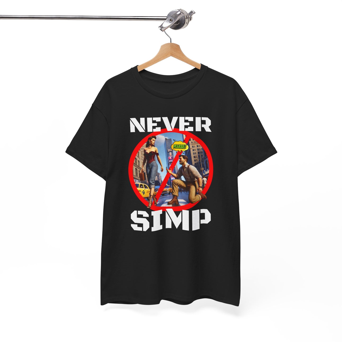 CAMISETA HOMBRE ALFA "NEVER SIMP". (USA)
