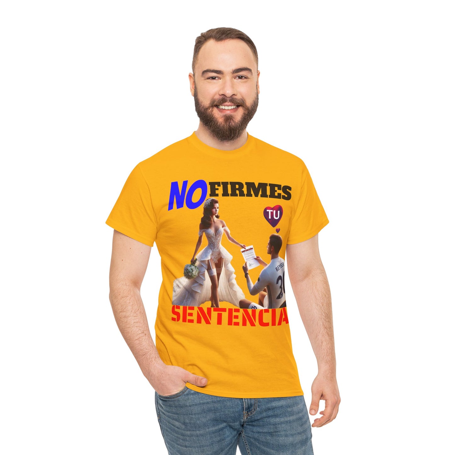 CAMISETA HOMBRE ALFA "NO FIRMES TU SENTENCIA".(EUROPA)