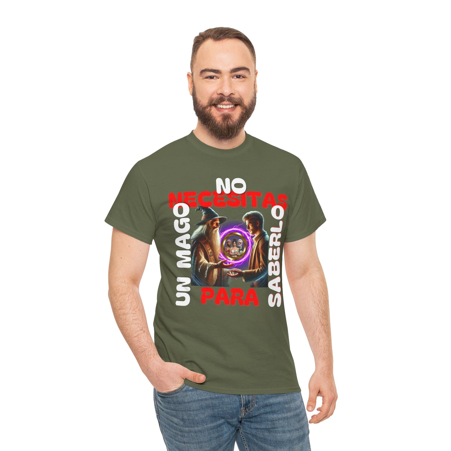 CAMISETA HOMBRE ALFA "NO NECESITAS UN MAGO.."(EUROPA).