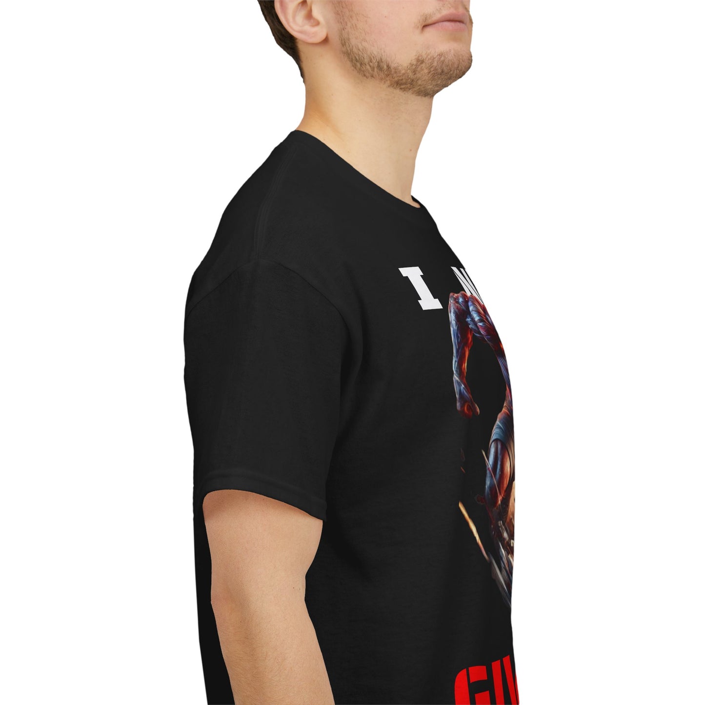 CAMISETA HOMBRE ALFA "I NEVER GIVE UP".(USA).