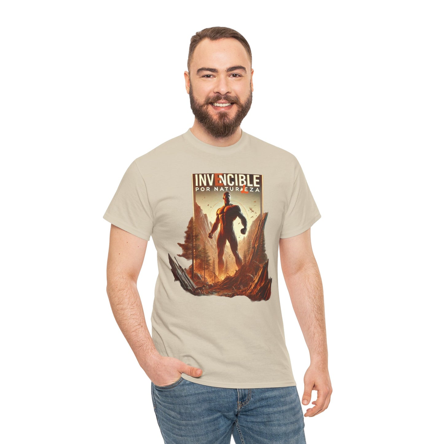 CAMISETA HOMBRE ALFA "INVENCIBLE POR NATURALEZA".(EUROPA).