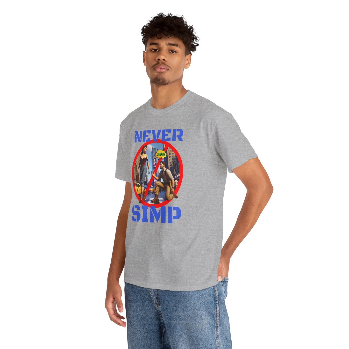 CAMISETA HOMBRE ALFA "NEVER SIMP". (USA)