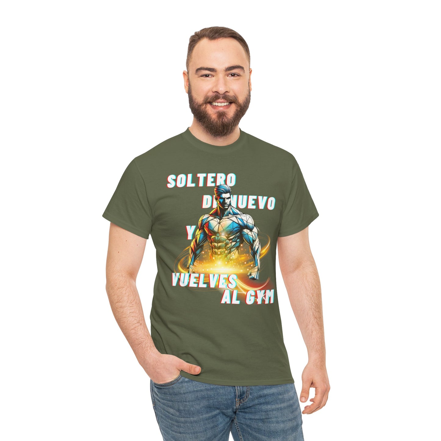 CAMISETA HOMBRE ALFA "SOLTERO DE NUEVO."(USA)