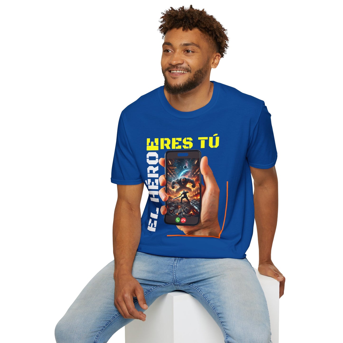 CAMISETA HOMBRE ALFA "EL HÉROE ERES TÚ".(USA).