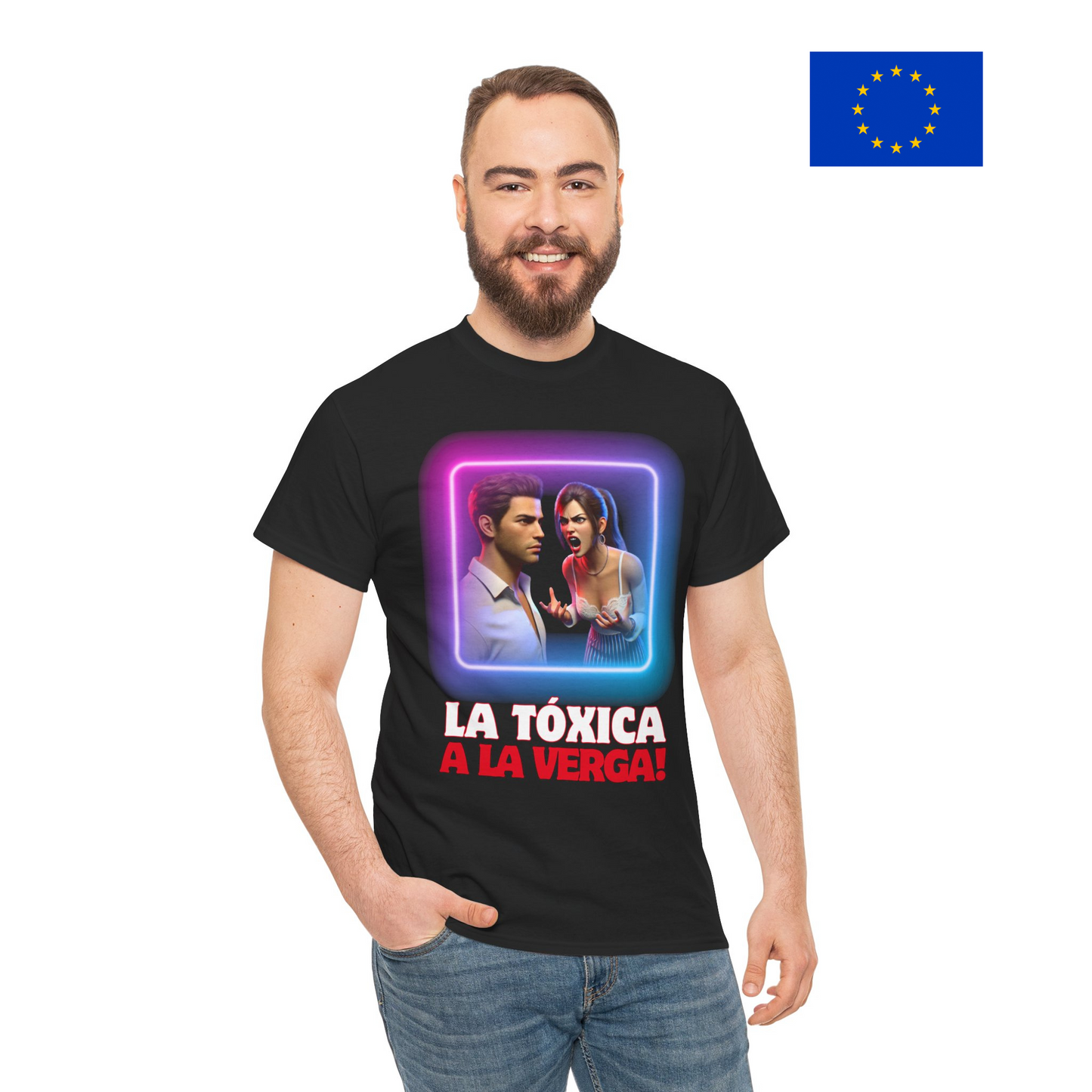 CAMISETA HOMBRE ALFA "LA TÓXICA A LA VERGA".(EUROPA).