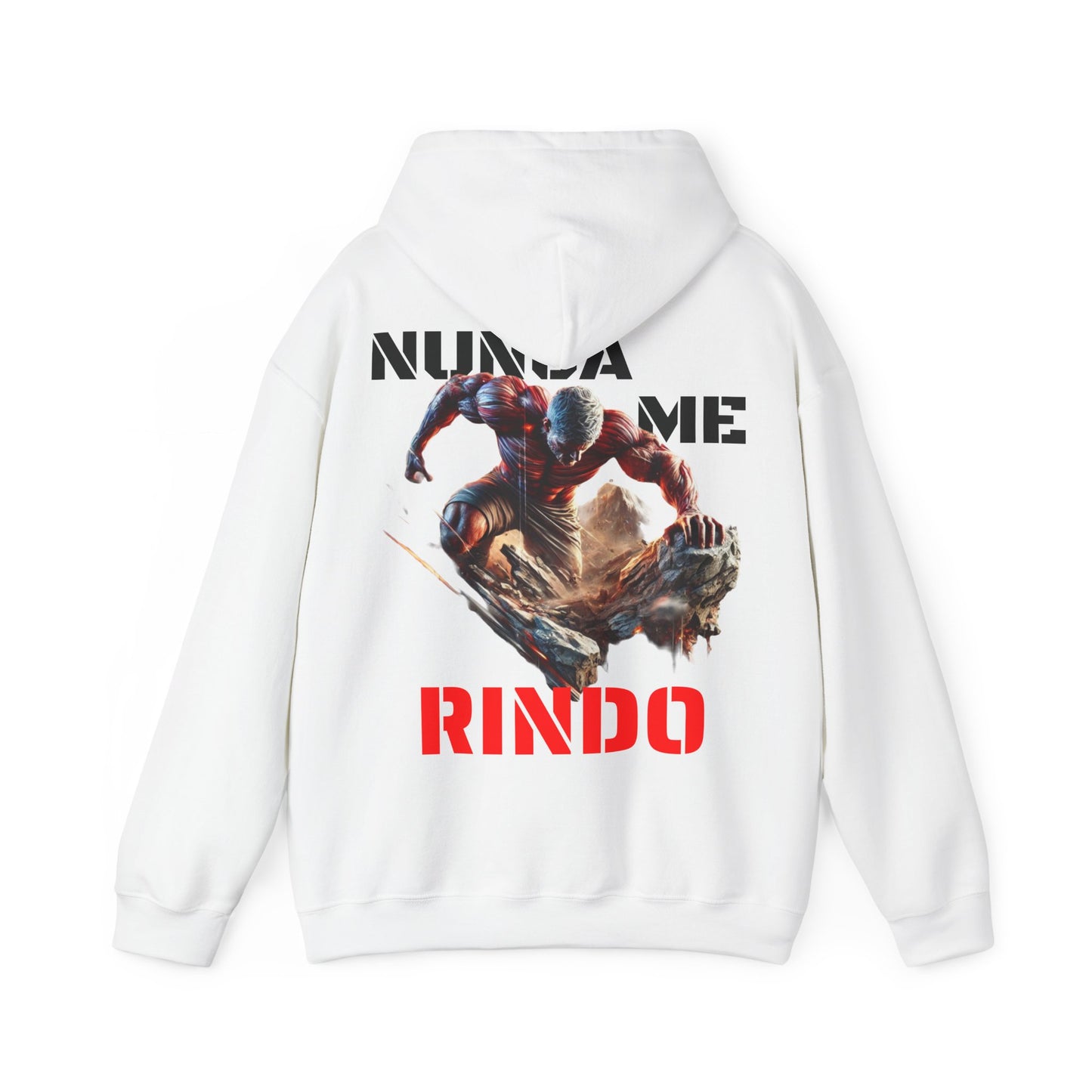 SUDADERA CON GORRO"NUNCA ME RINDO". (EUROPA).