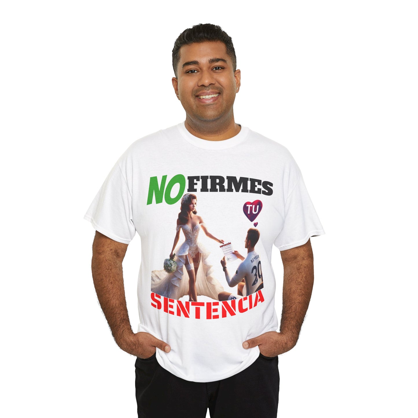 CAMISETA HOMBRE ALFA "NO FIRMES TU SENTENCIA".(EUROPA)