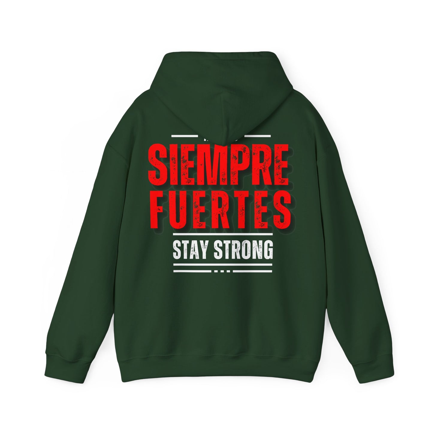 SUDADERA CON GORRO "SIEMPRE FUERTES". (EUROPA).
