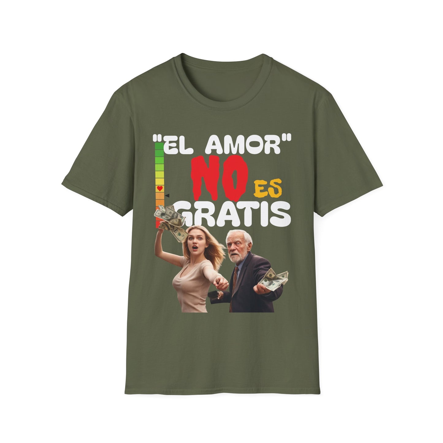 CAMISETA HOMBRE ALFA "EL AMOR NO ES GRATIS".(USA)